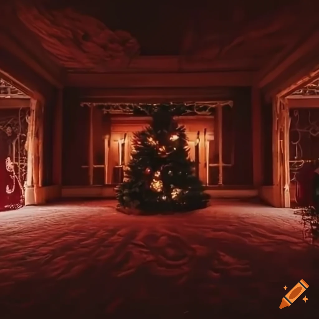 eerie Christmas event venue backrooms