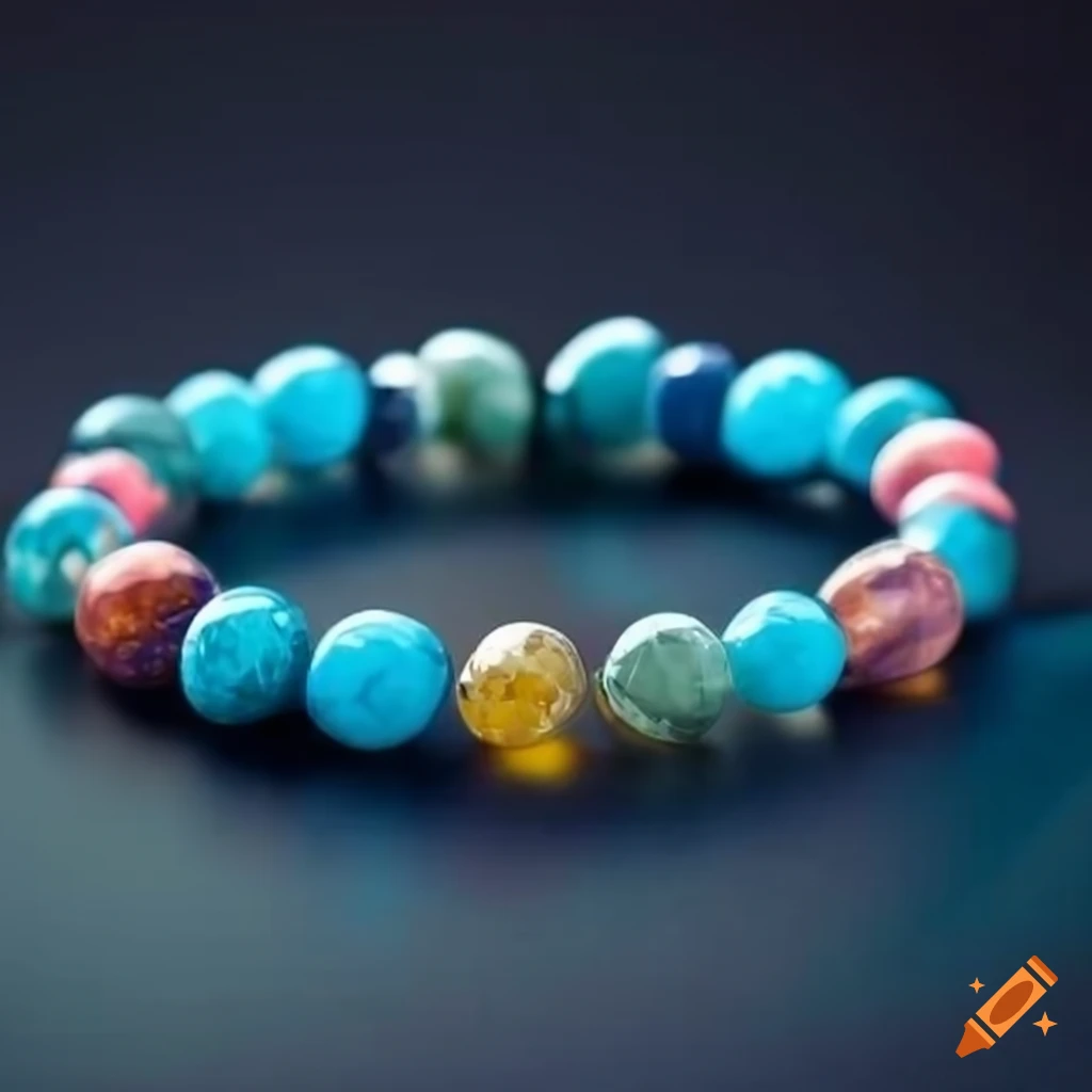 Colorful Ceramic Turtle Semi-Precious Stone Bracelet - VivaLife Jewelry
