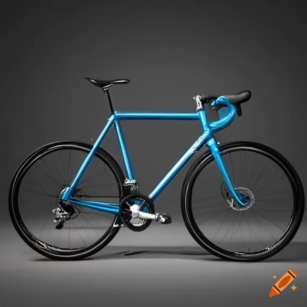 black and blue touring bicycle