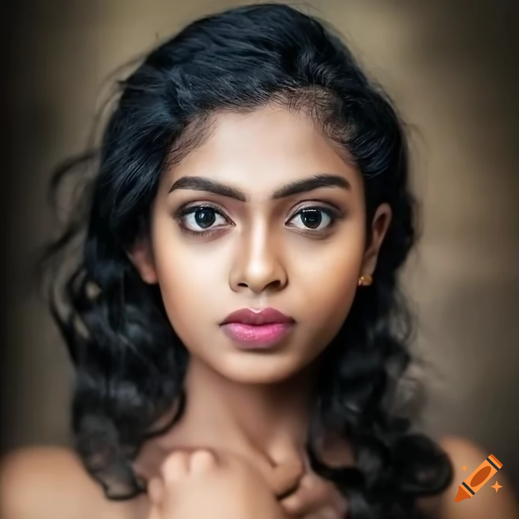 Indian girl wearing a saree on Craiyon