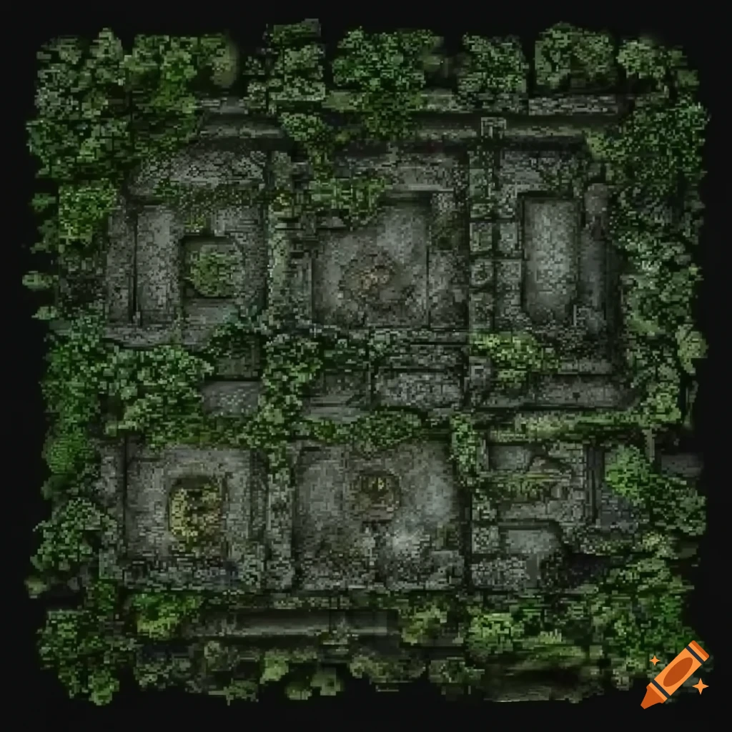 2D game with Giger-inspired alien in wet ruins