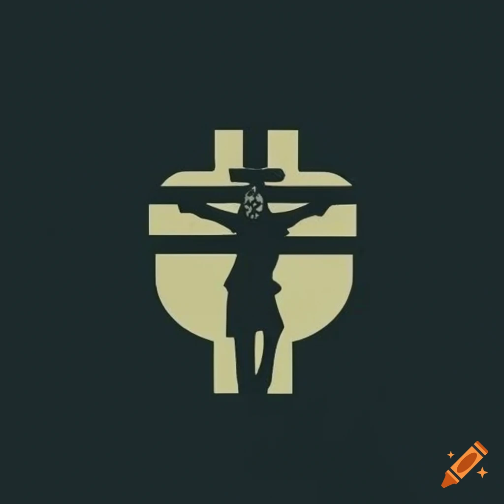 logo design of a crucified saint