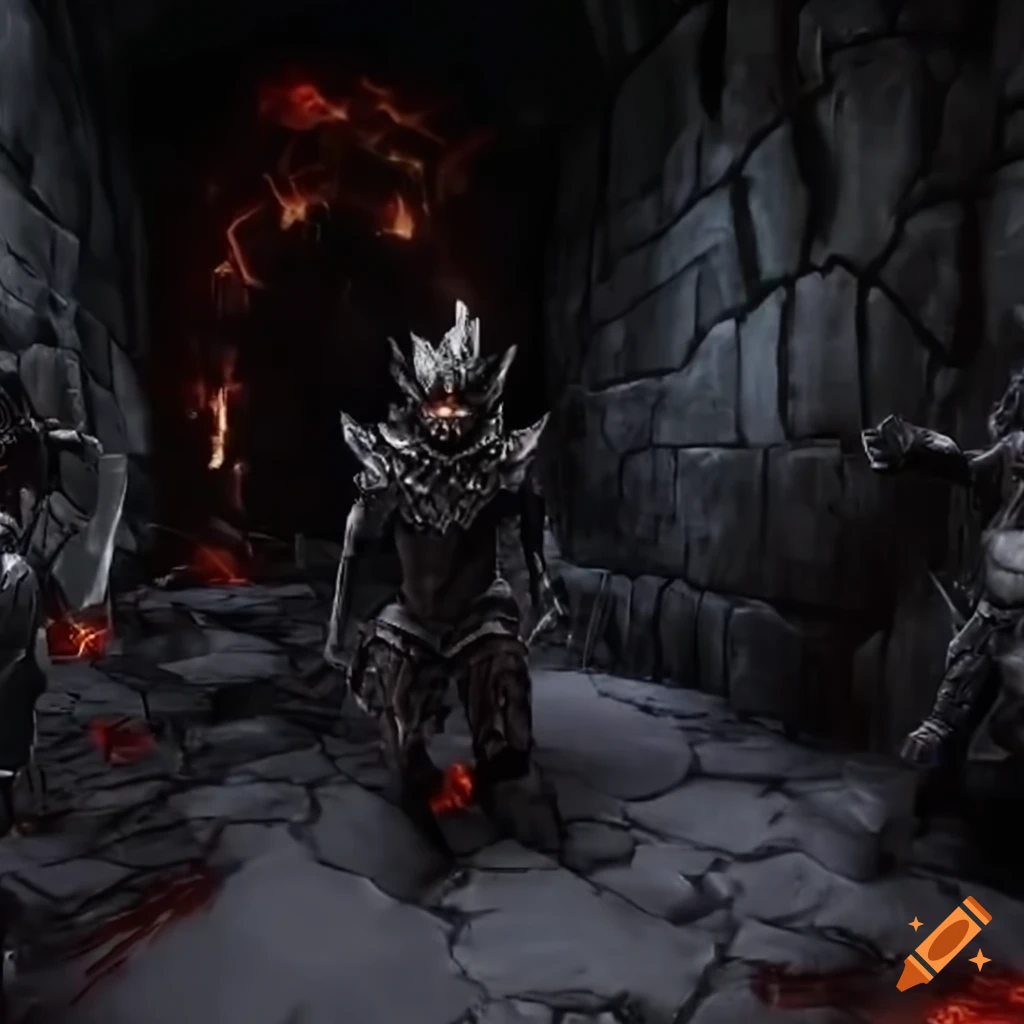 Image of dark elf soldiers in a sci-fi setting on Craiyon