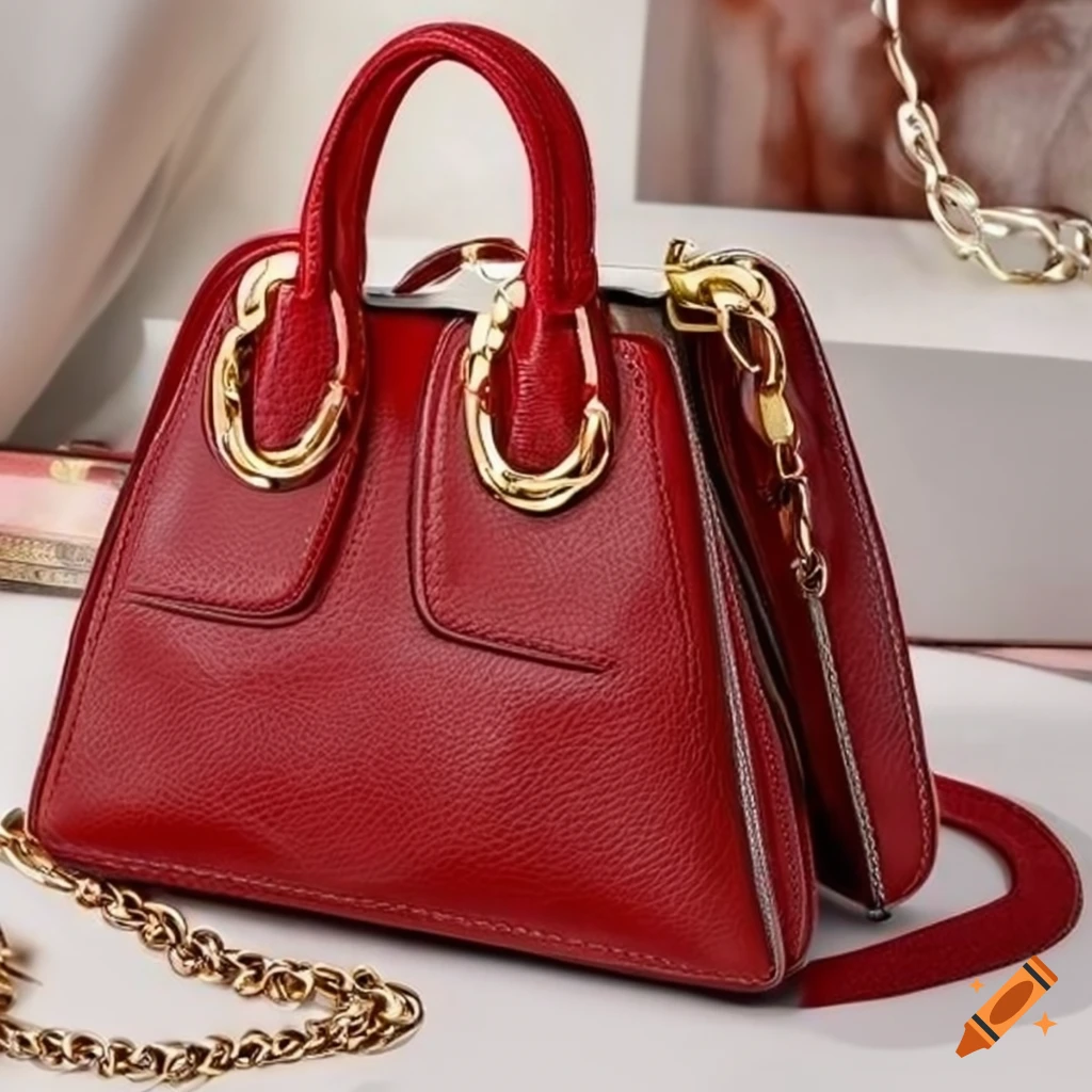 Women's Cherry Red Bag | Ladies Purse Handbag