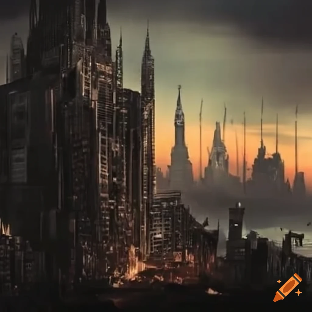 Image of a dystopian city