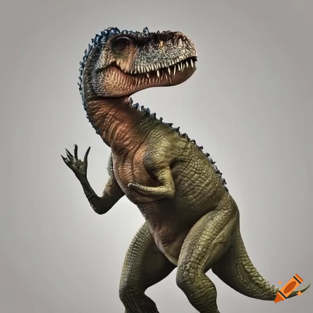 ferocious Tyrannosaurus Rex with spikes on its back