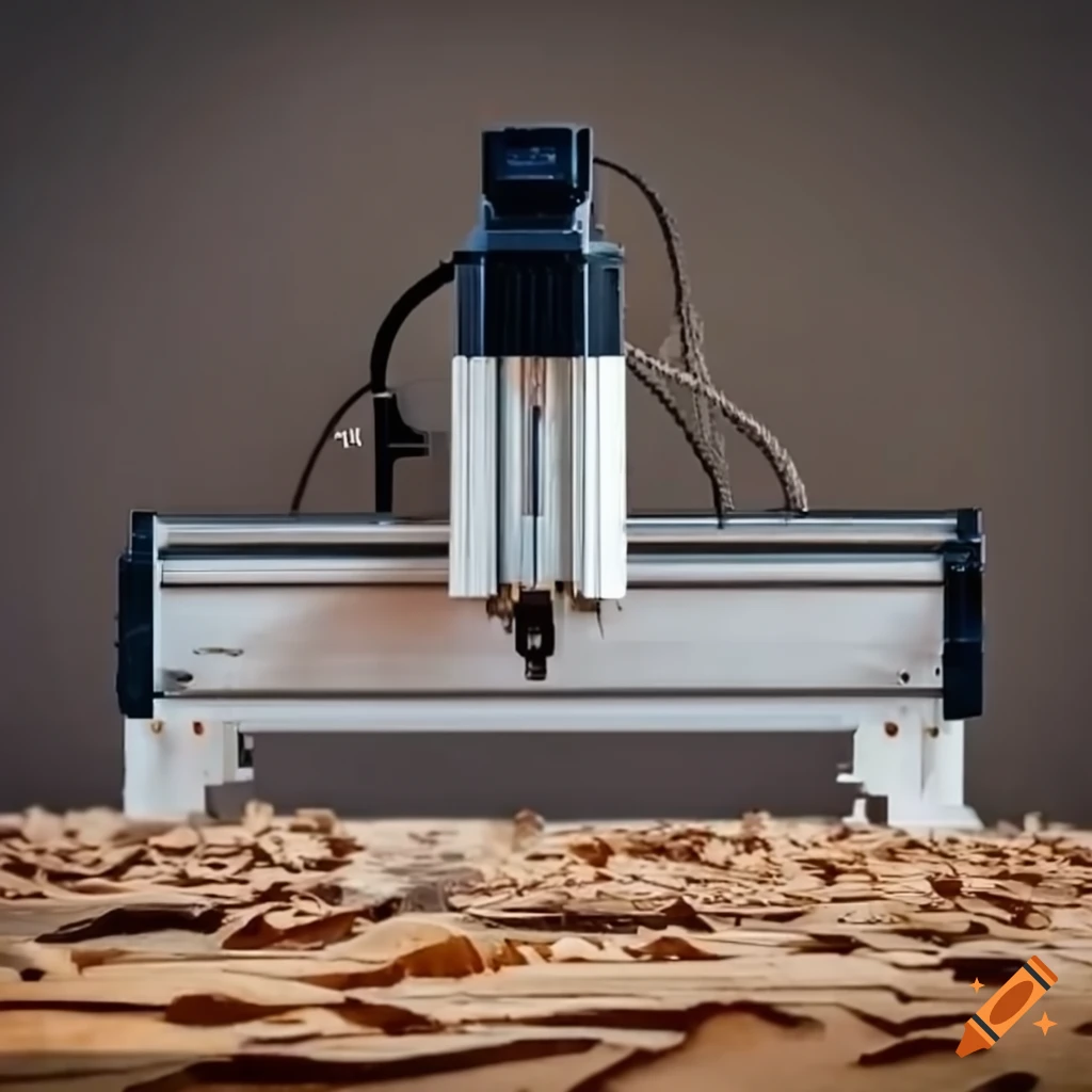 Cnc machine cutting wood on Craiyon