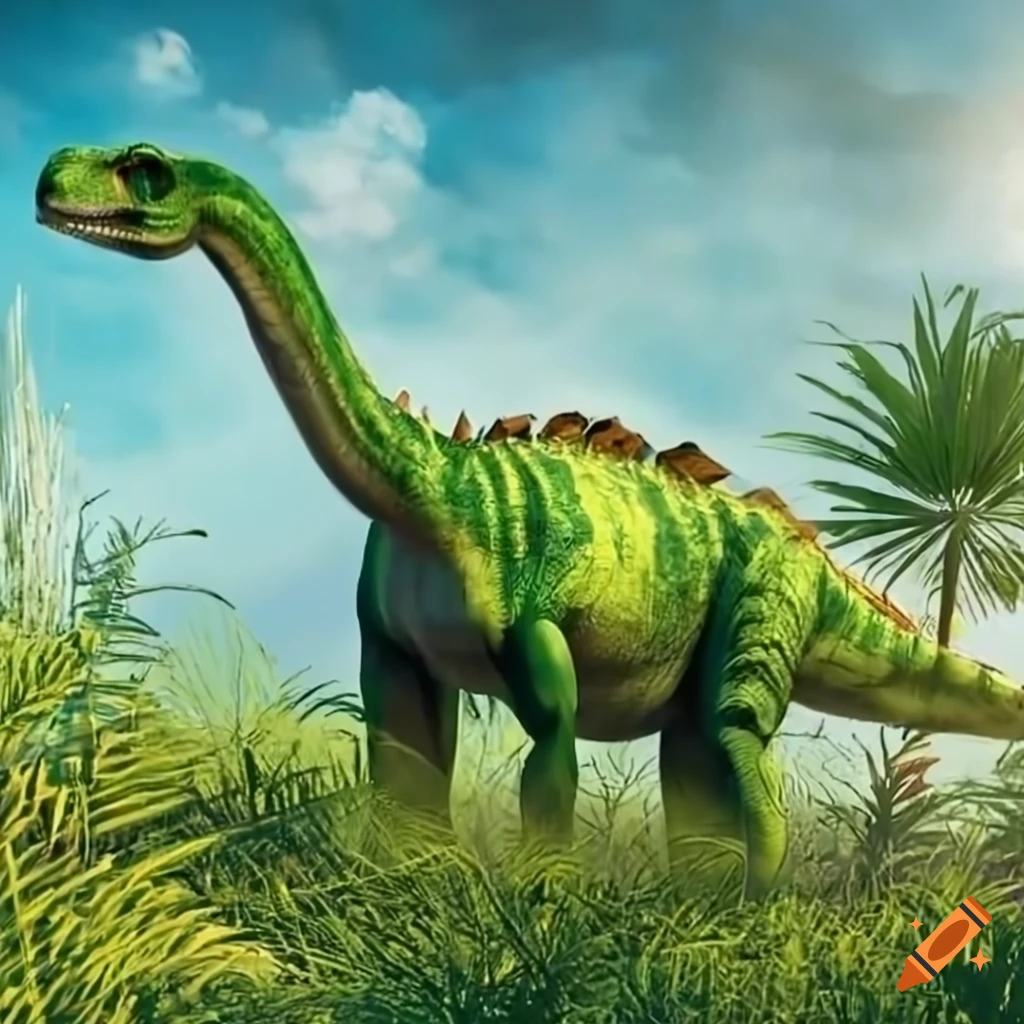 hidden stegosaurus in tall vegetation