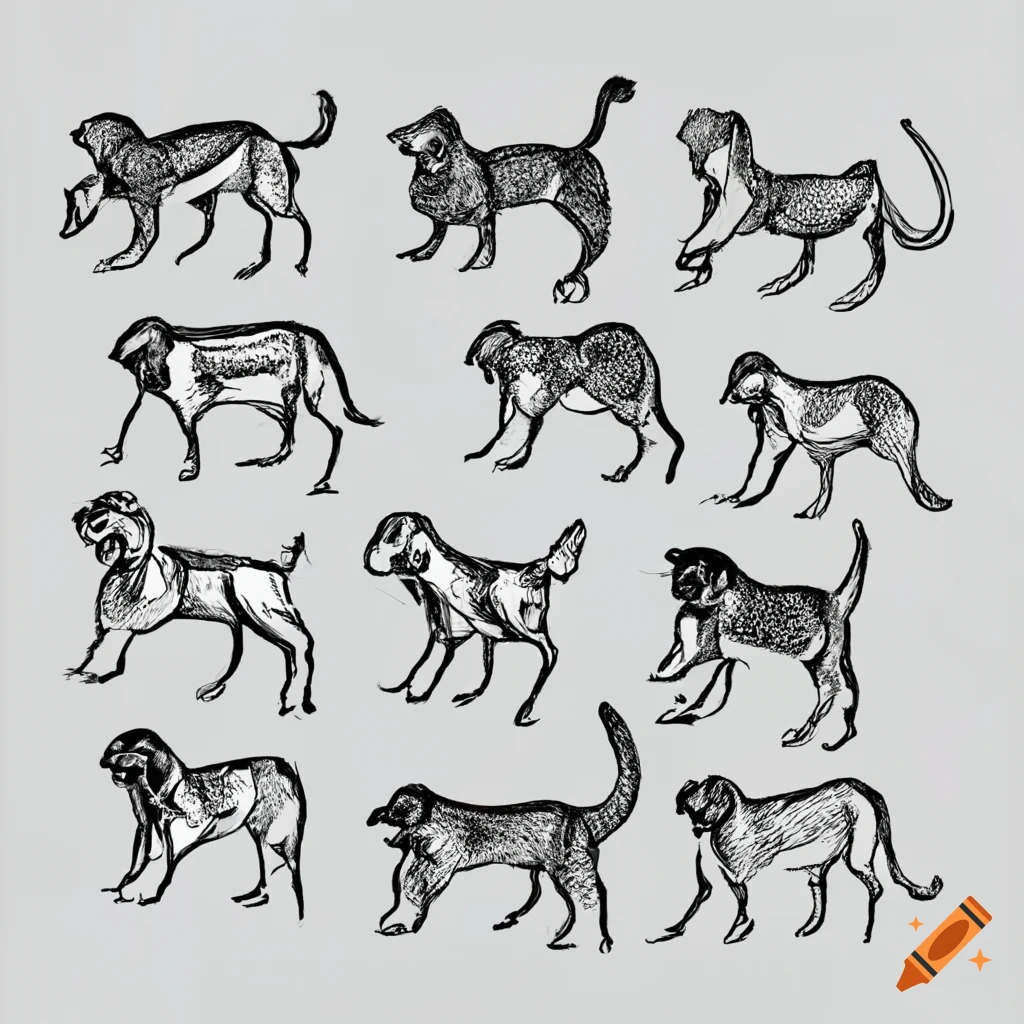 How to draw dogs and cats: How to draw dogs and cats in moving poses. |  MediBang Paint - the free digital painting and manga creation software