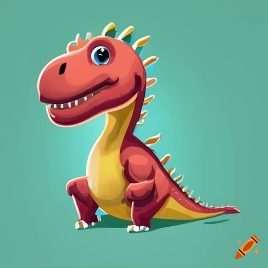 Cute dinosaur character for children