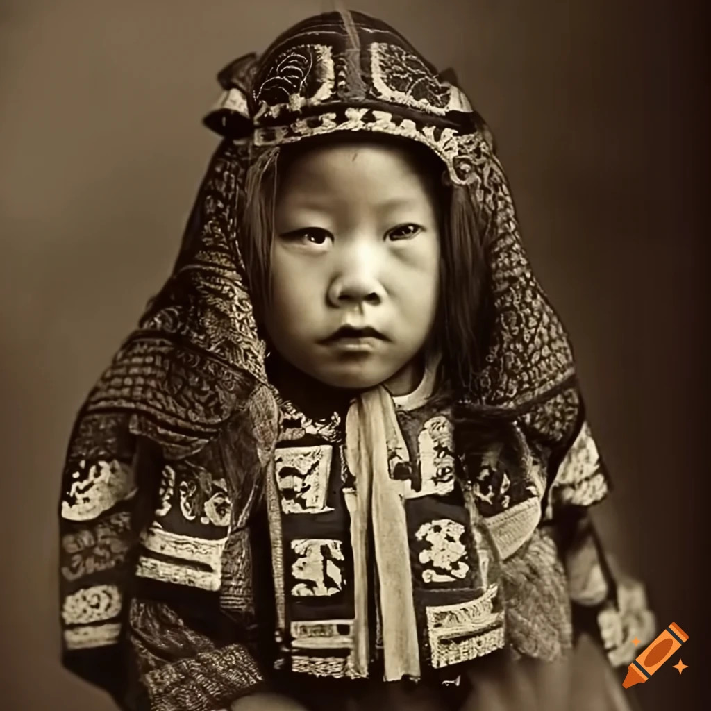 photograph of Ainu children in 1910