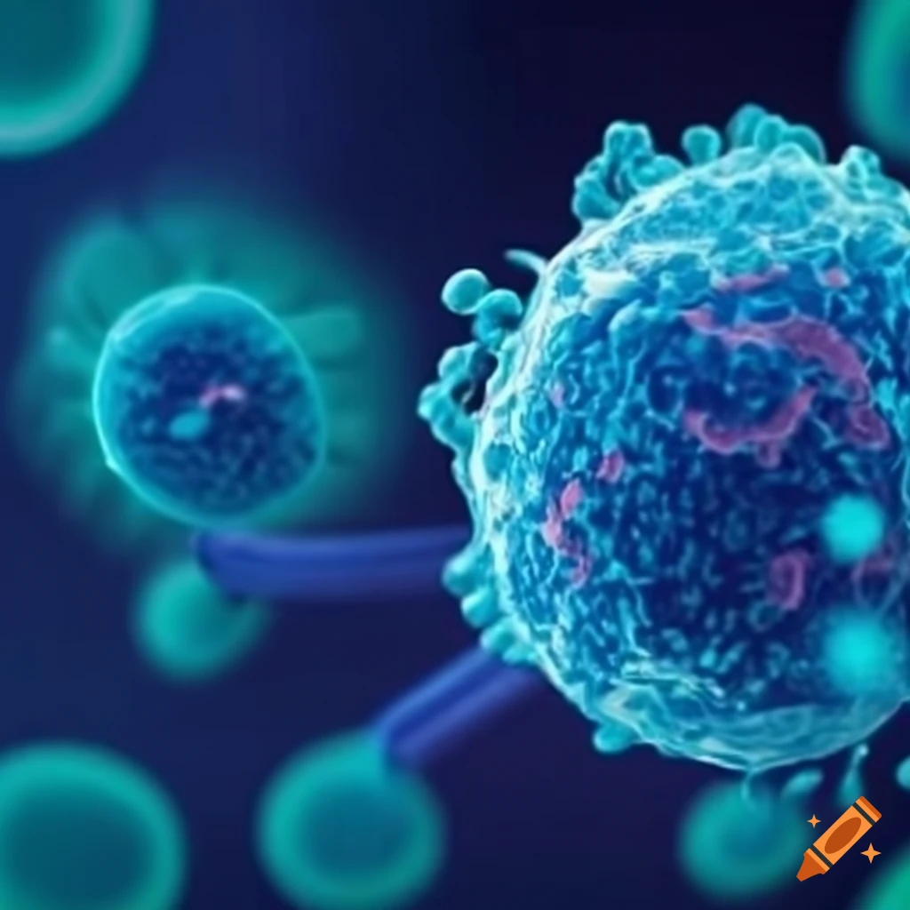 Cells producing antibodies on Craiyon