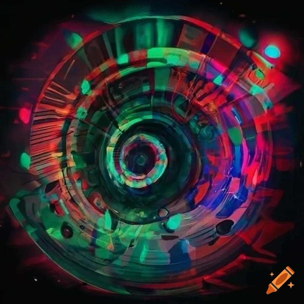 psychedelic music notes