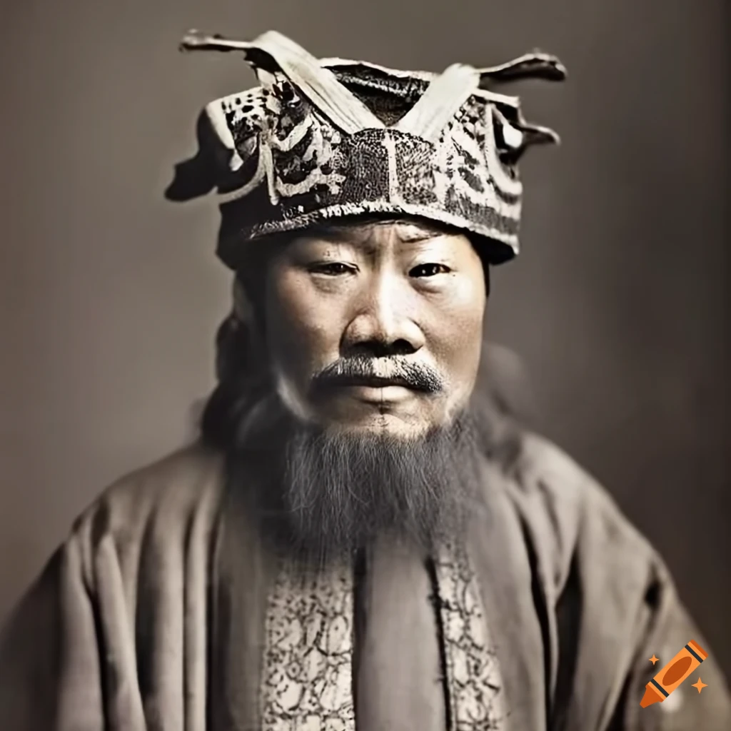 Ainu man in 19th-century photograph