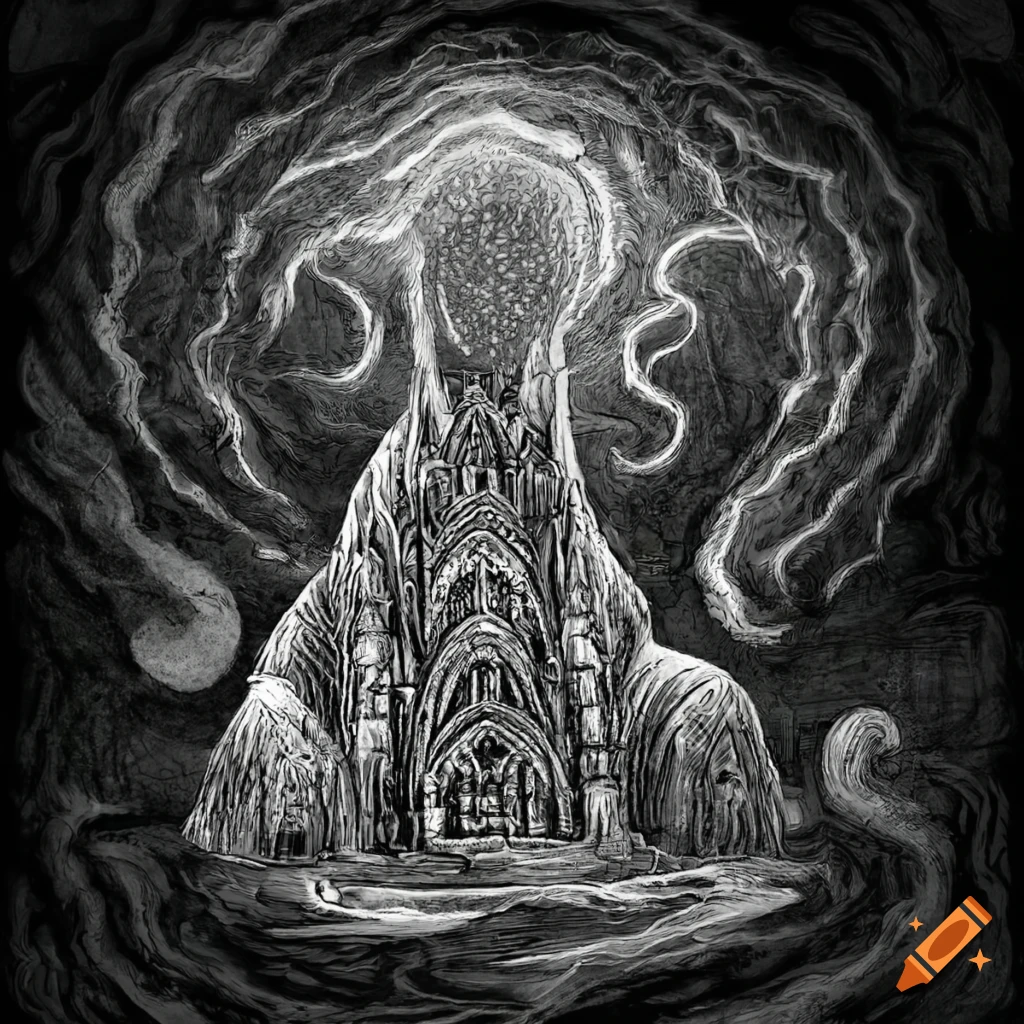 artwork of a warpstorm and cosmic entities