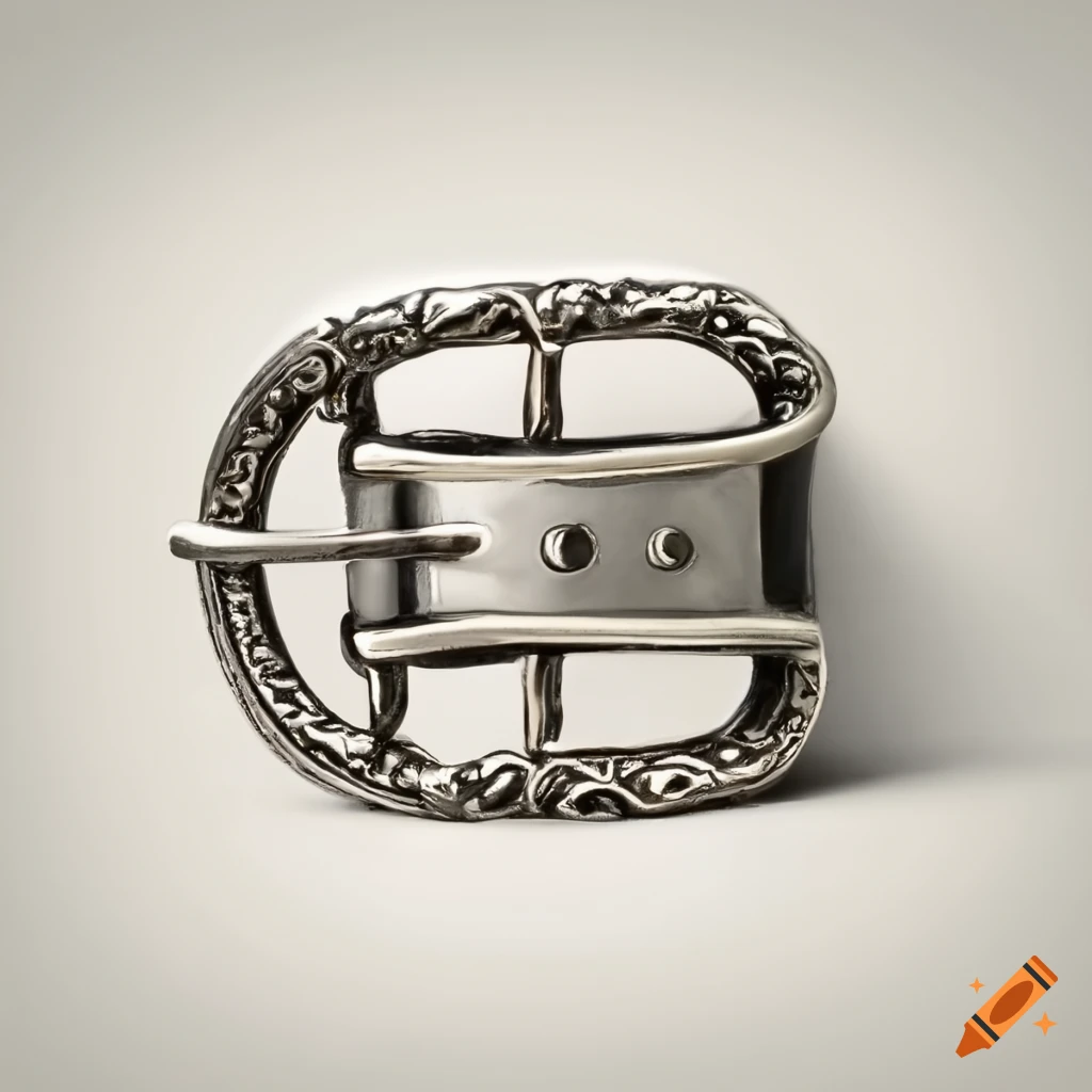 Silver buckle for belts on Craiyon