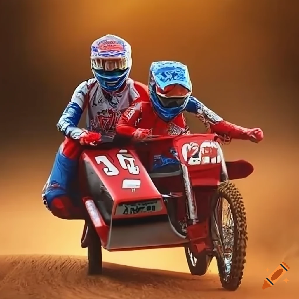 sidecarcross racing action