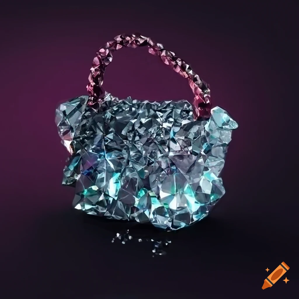 Shiny crystallised bag on Craiyon