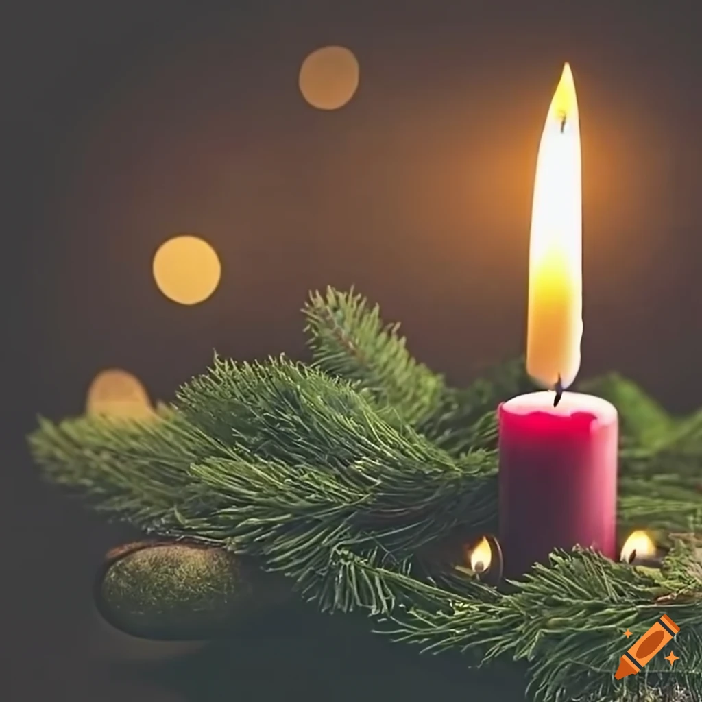 realistic and cozy Christmas Advent wreath