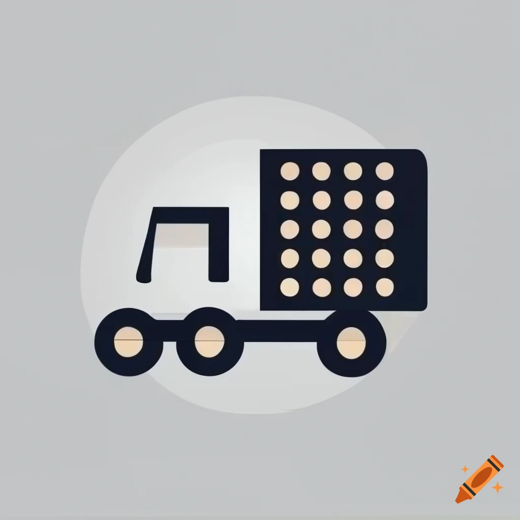 Shipping company logo on a white background on Craiyon