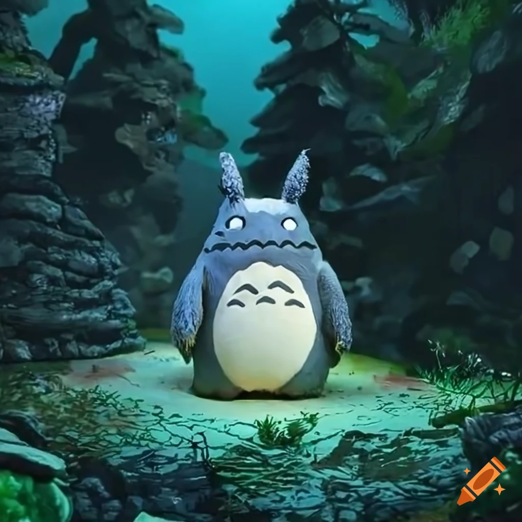 image of a Totoro Runner video game scene