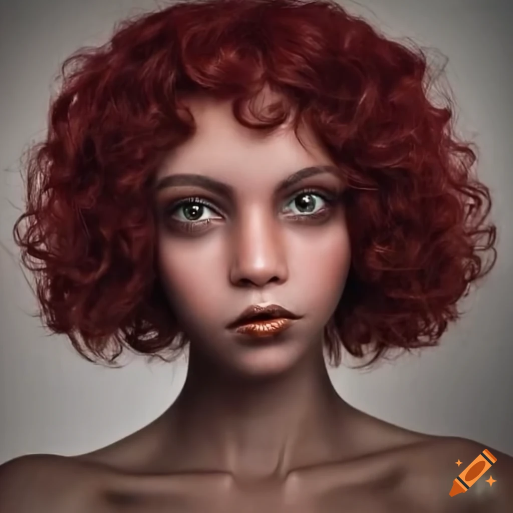 Portrait Of A Maroon Haired Humanoid Alien Girl On Craiyon 