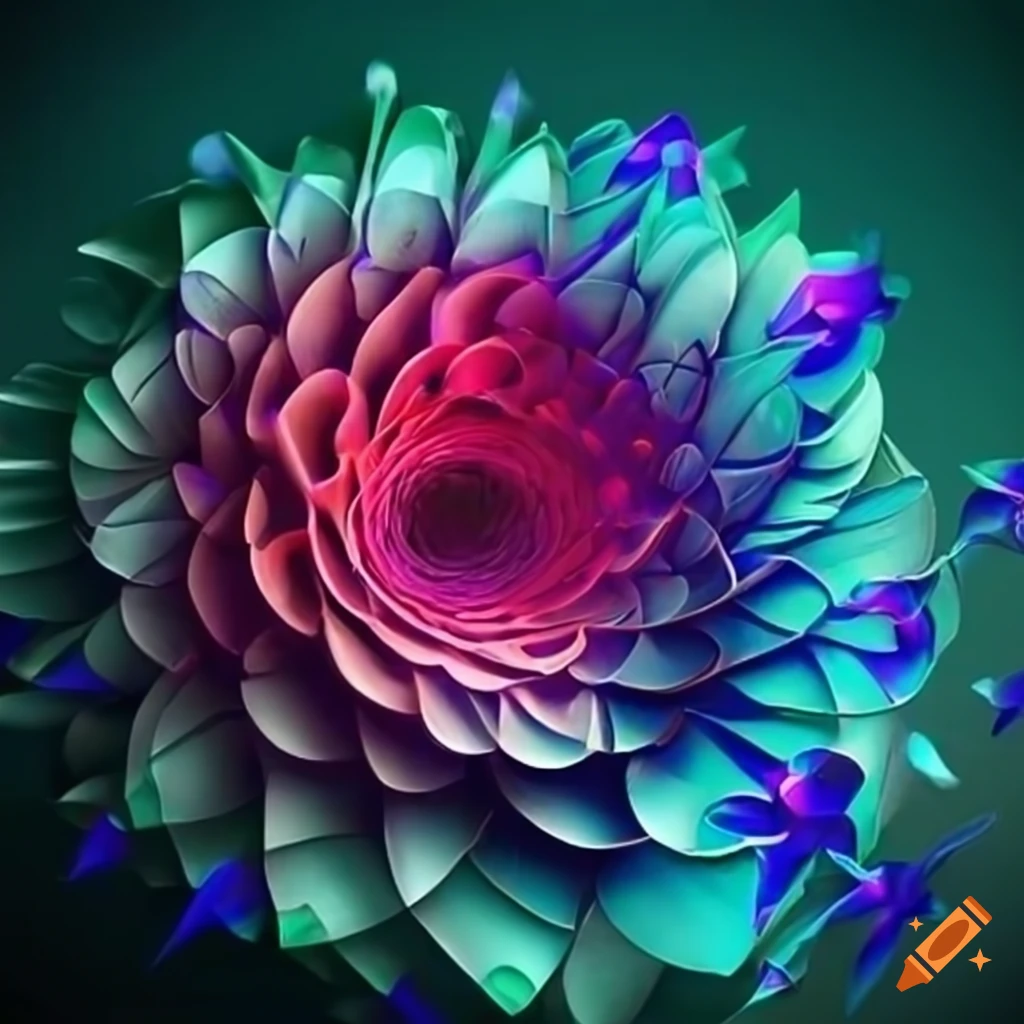 Image of futuristic flowers on Craiyon