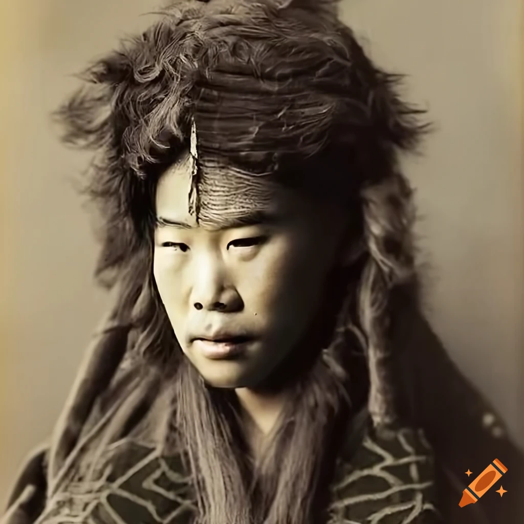 photograph of an Ainu young man