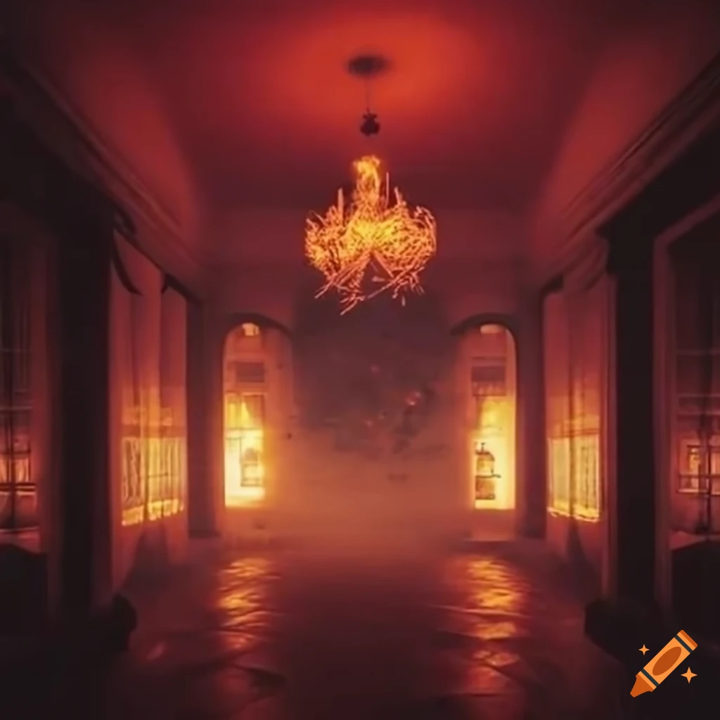 eerie Christmas event venue backrooms