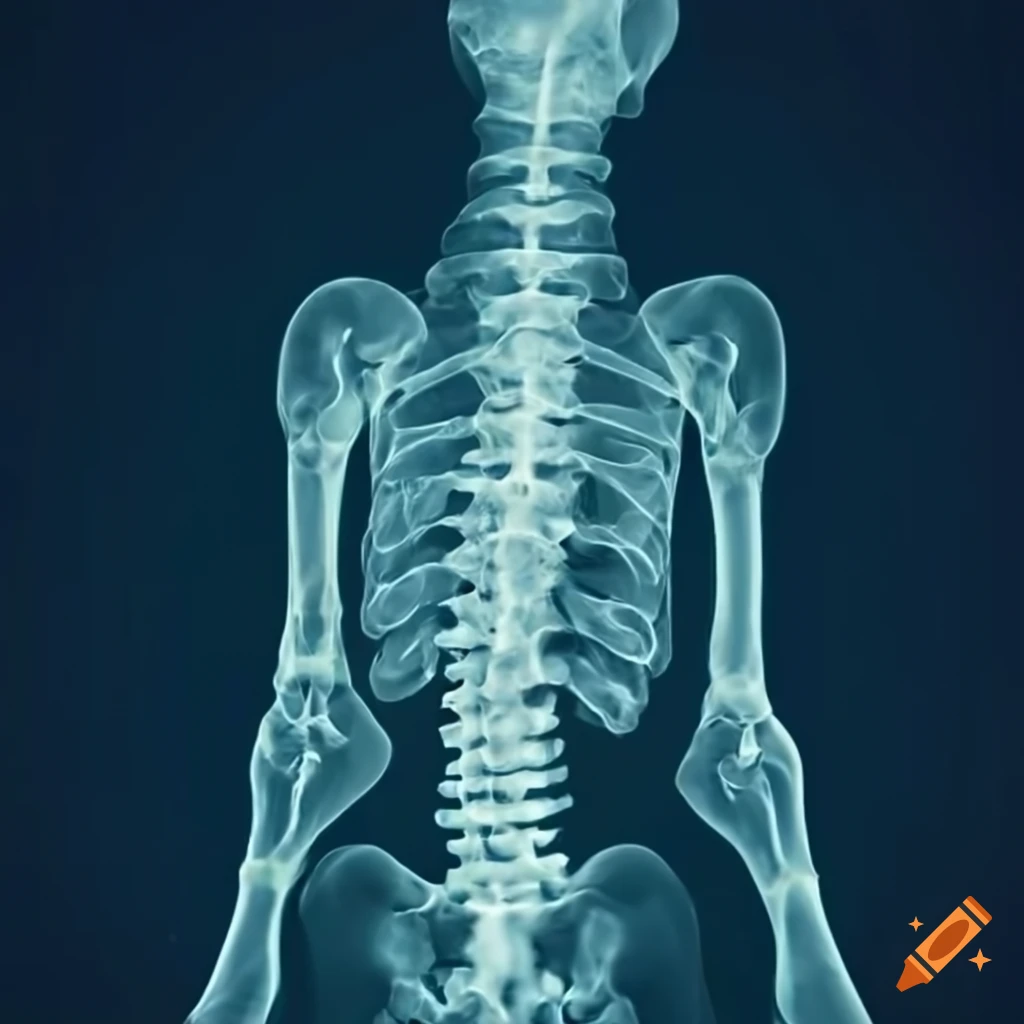 Xray of slipped disc in the spine on Craiyon