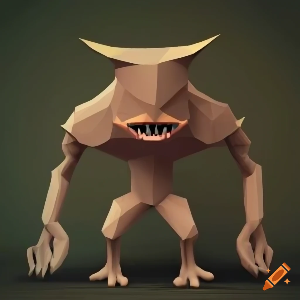 cartoon rendering of a forest monster