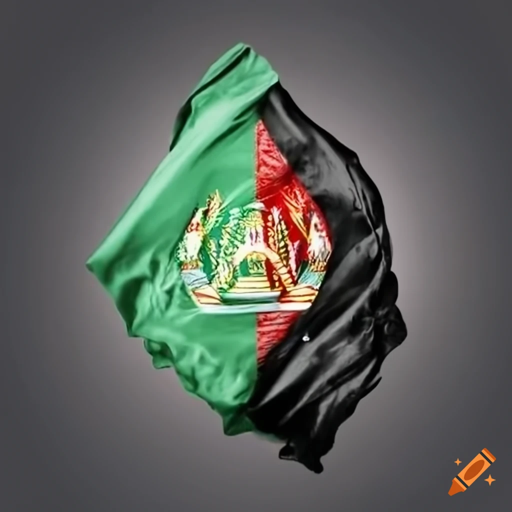 Afghan flag waving proudly on Craiyon