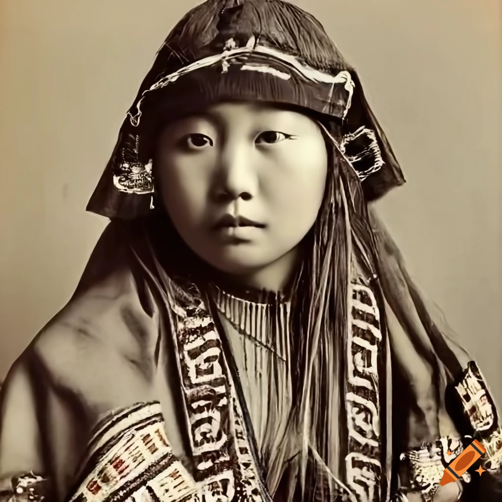 portrait of a young Ainu woman