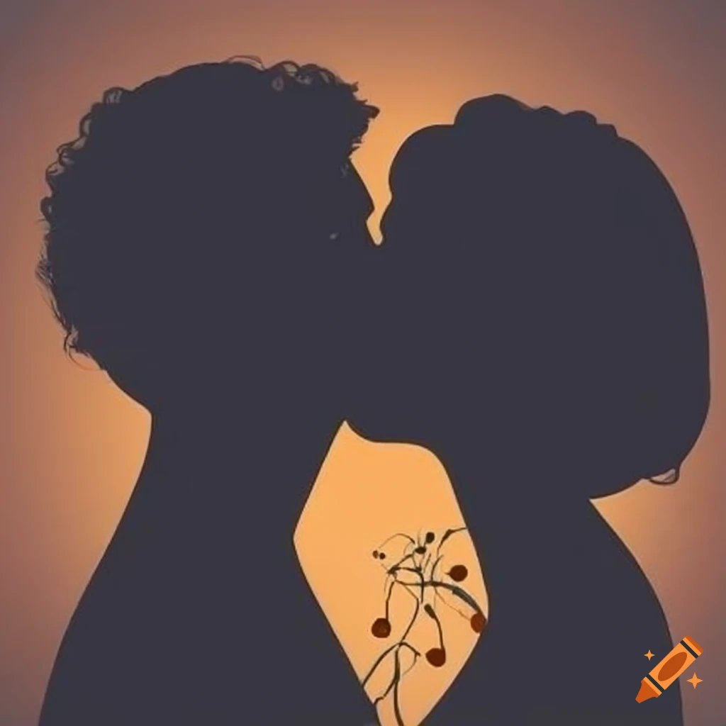 Couple kissing under mistletoe on Craiyon