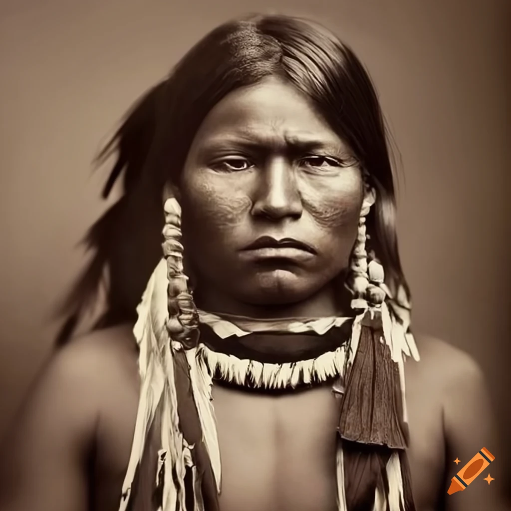 photo of a young Apache warrior from the 19th century