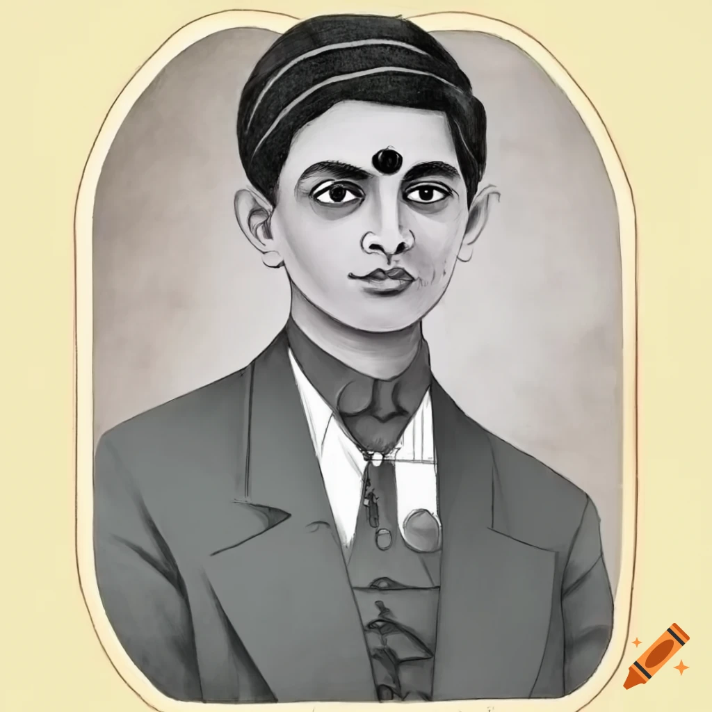 How to draw Ramanujan? Srinivasa Ramanujan easy drawing by GYAN CHITRAKALA  - YouTube