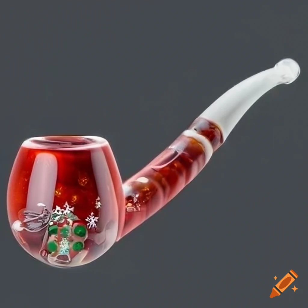 Festive glass smoking pipe