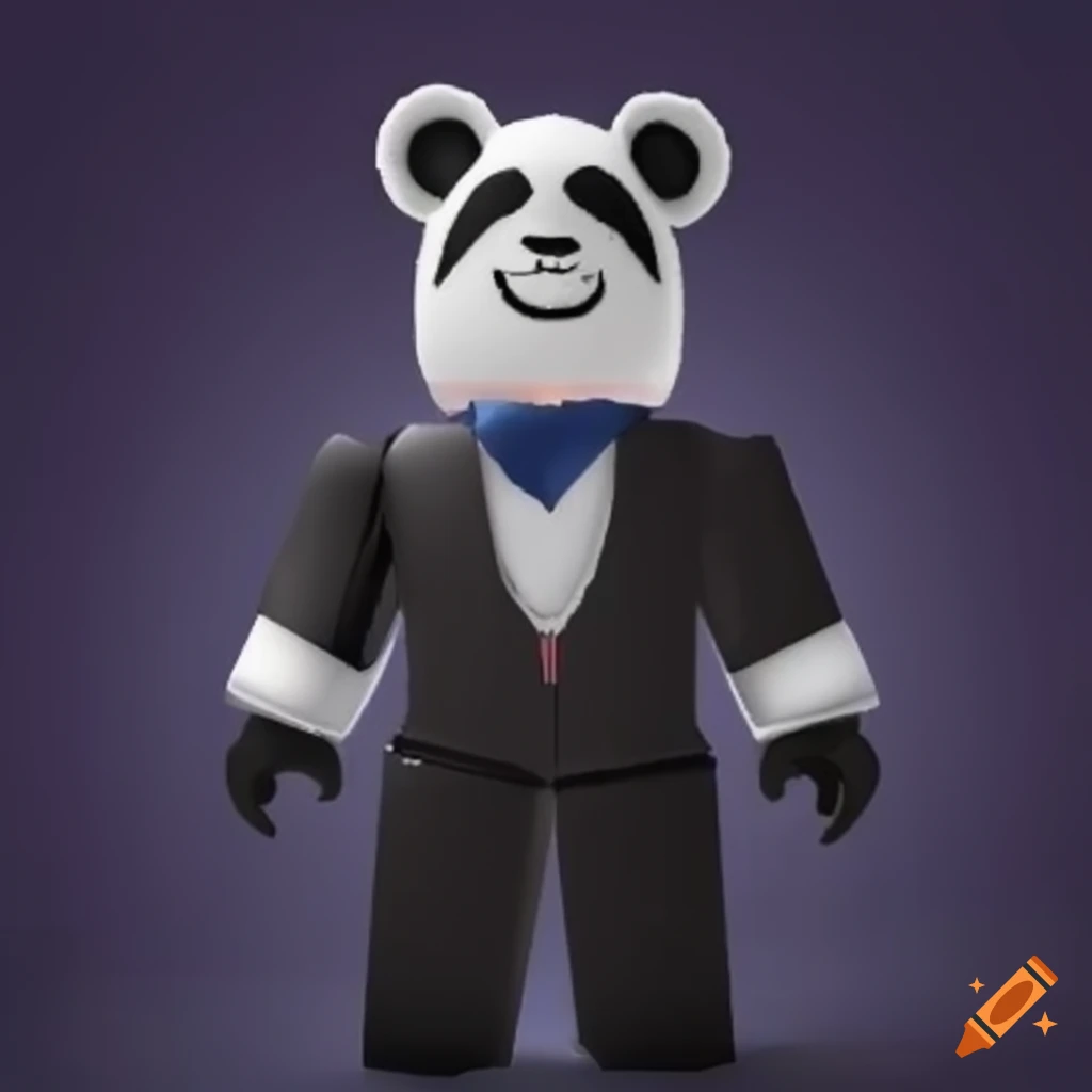  Cute roblox character dressed as a panda boy on Craiyon