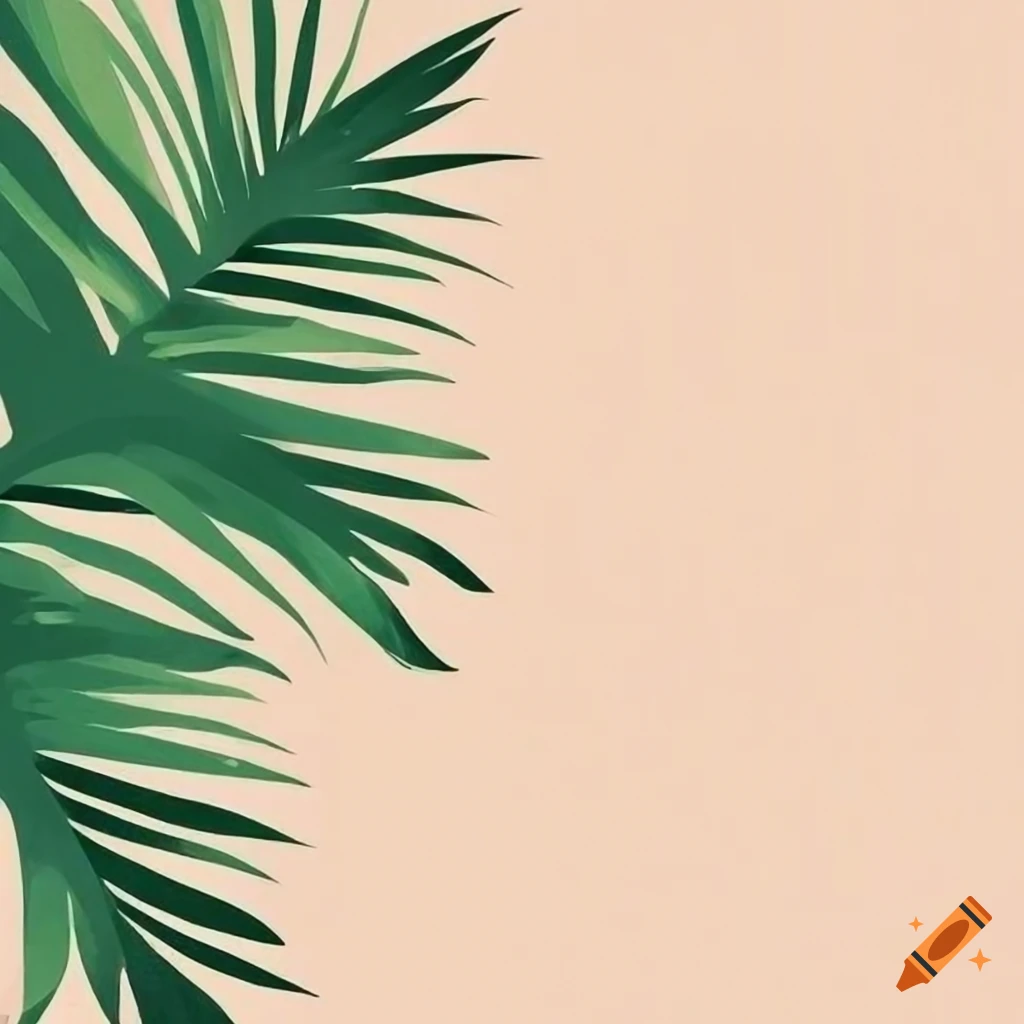 tropical boho-style wedding invitation with palm trees