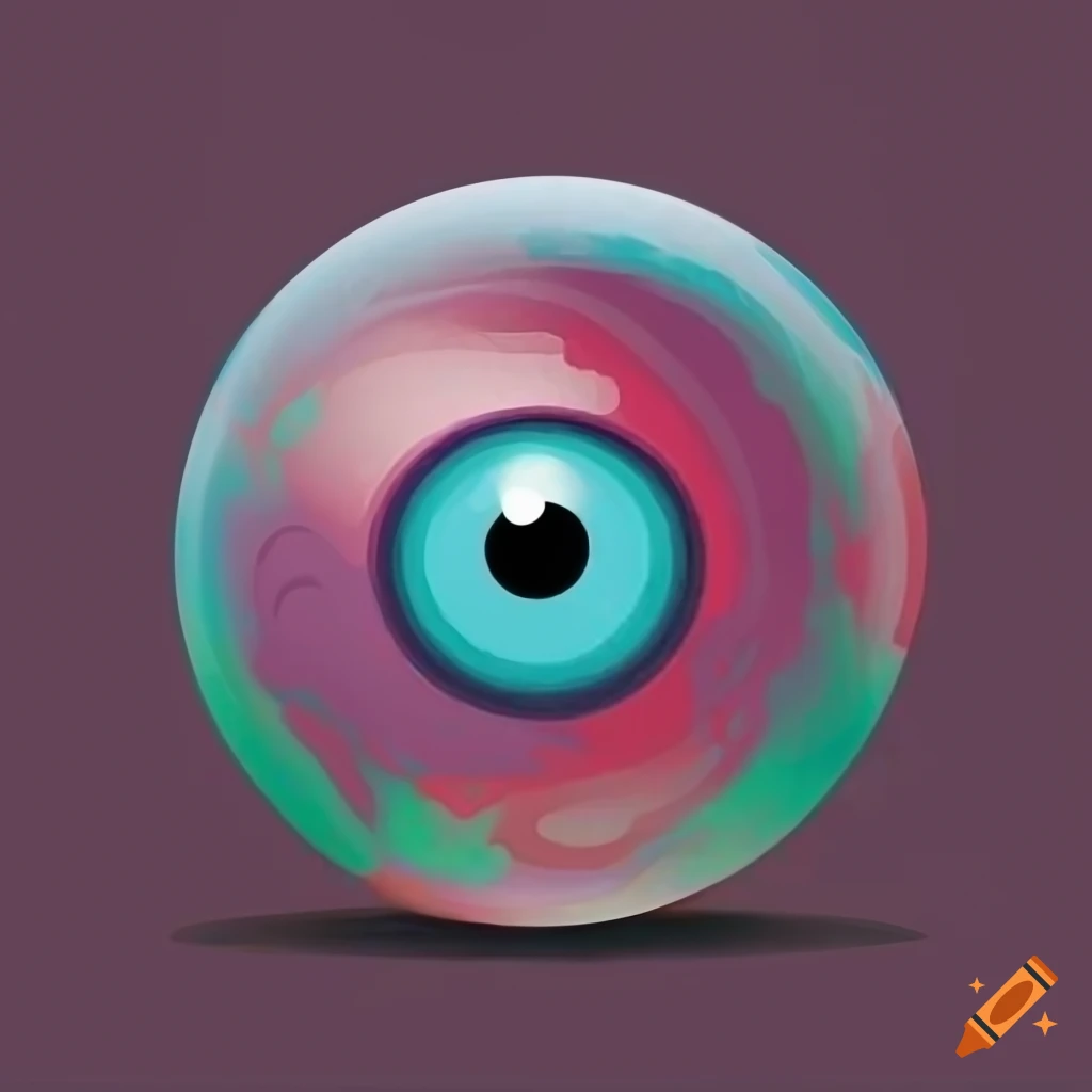 Circle eyeball icon on Craiyon