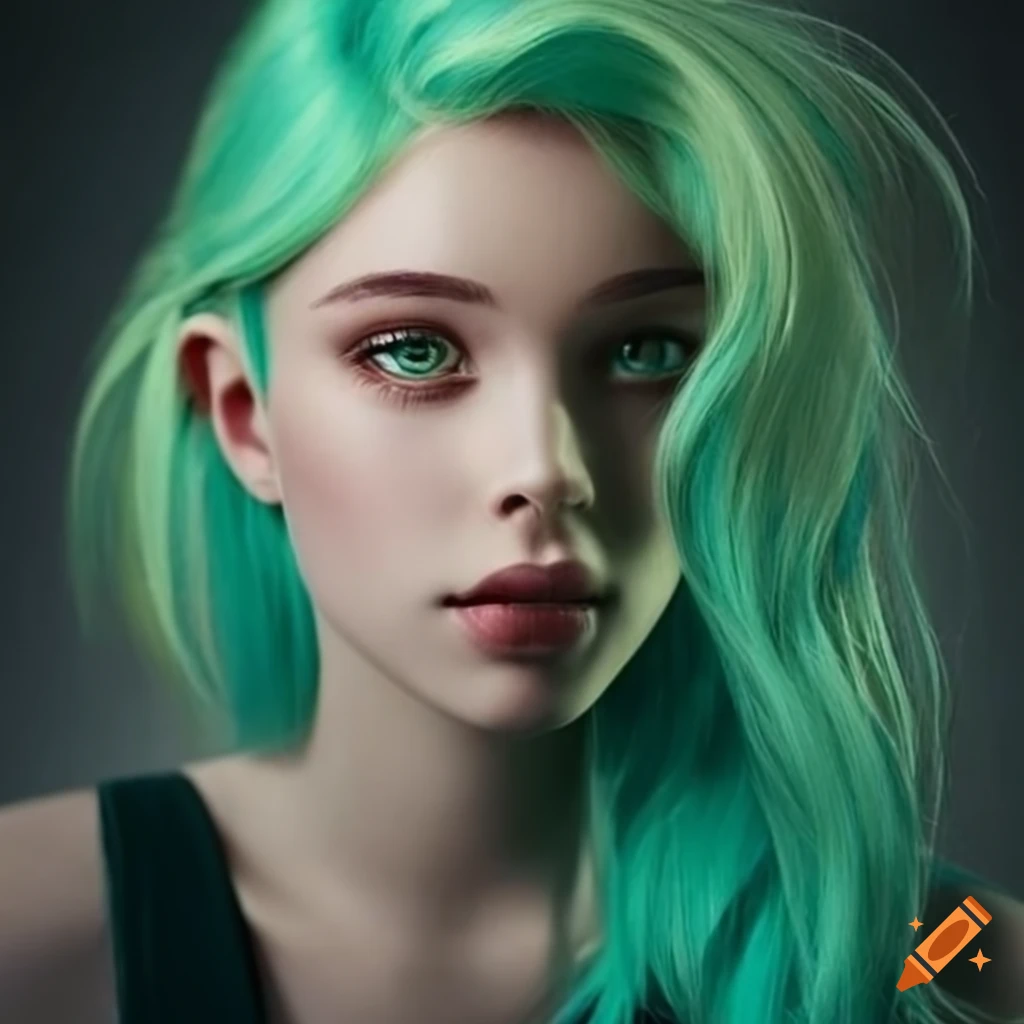 character with green hair