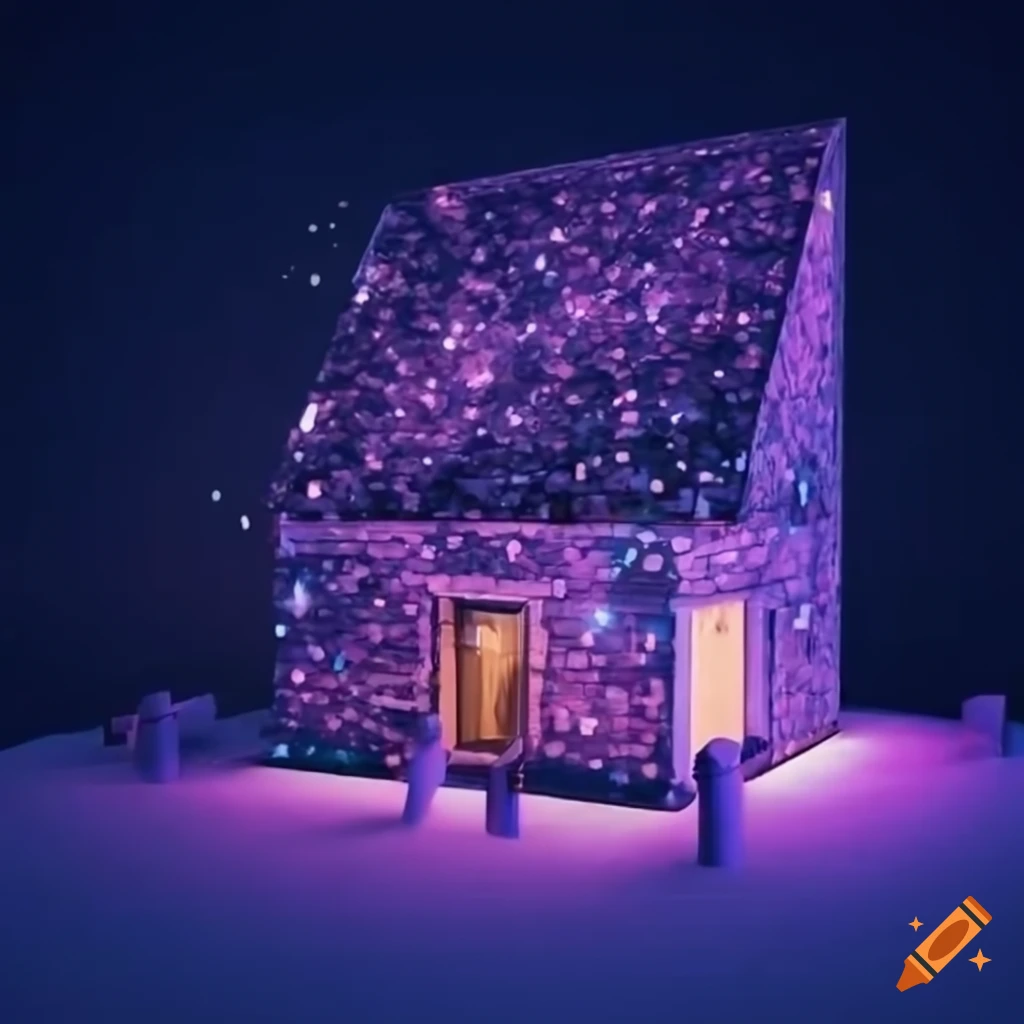 Exotic diorama video game with minimalist cabin architecture on Craiyon