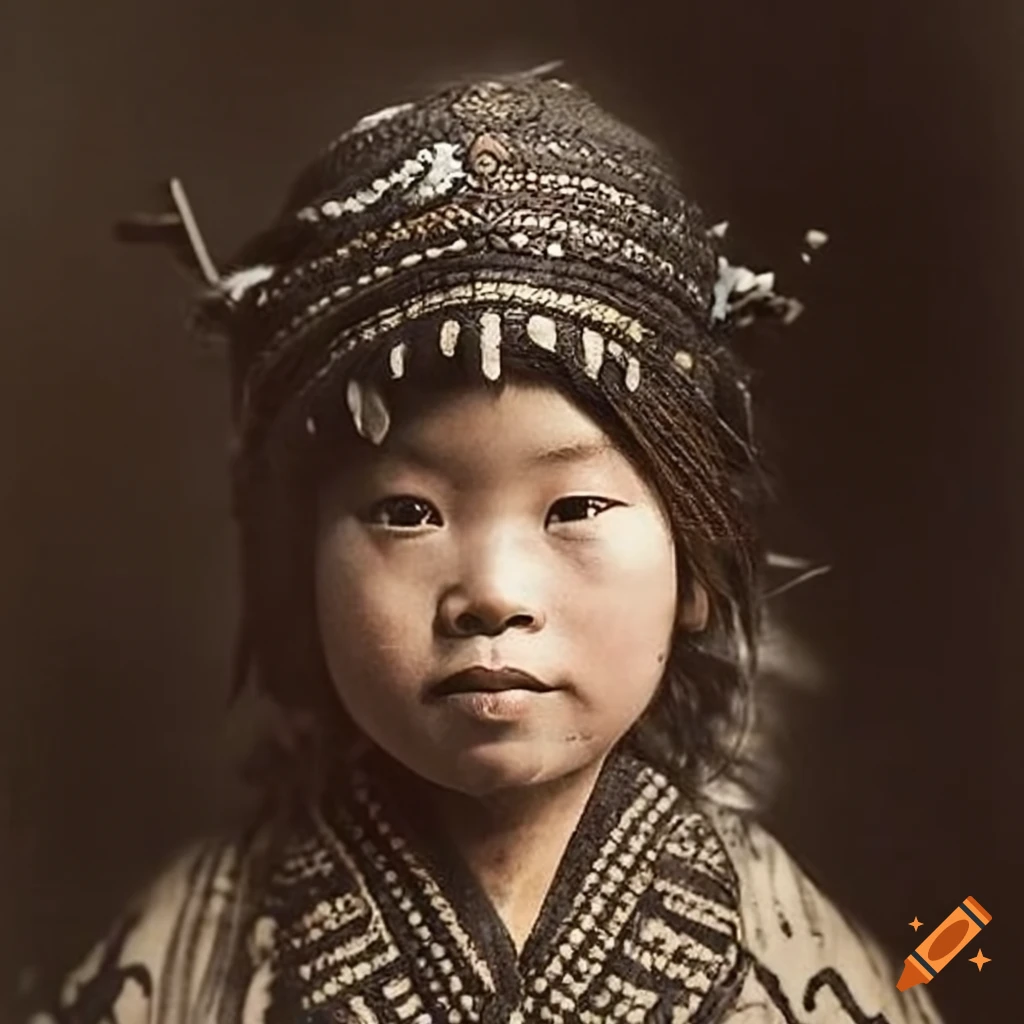1910 photography of Ainu children