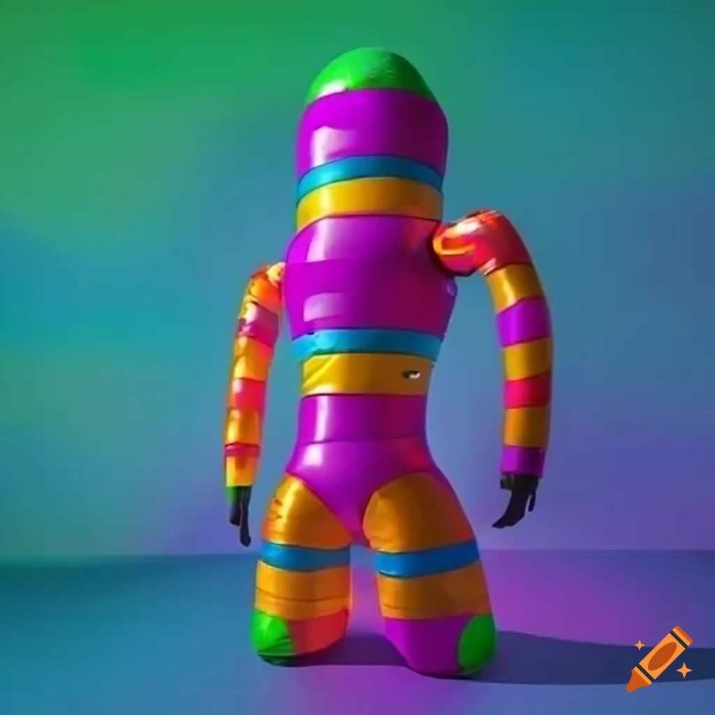 Vibrant inflatable robot on Craiyon