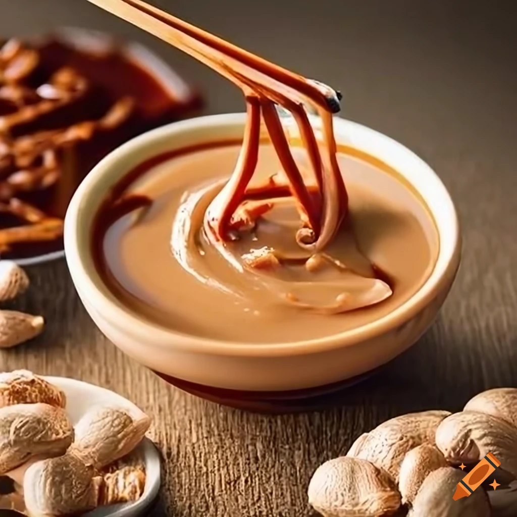 Recipe for peanut sauce with soy sauce and maple syrup on Craiyon
