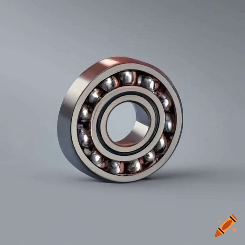 Metal ball bearing with cylinders and metal balls