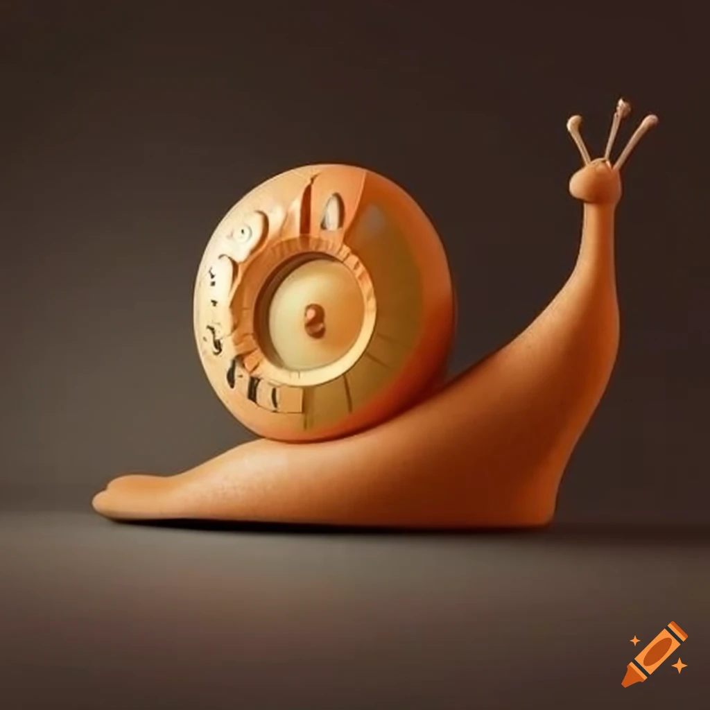 quirky snail-shaped clock