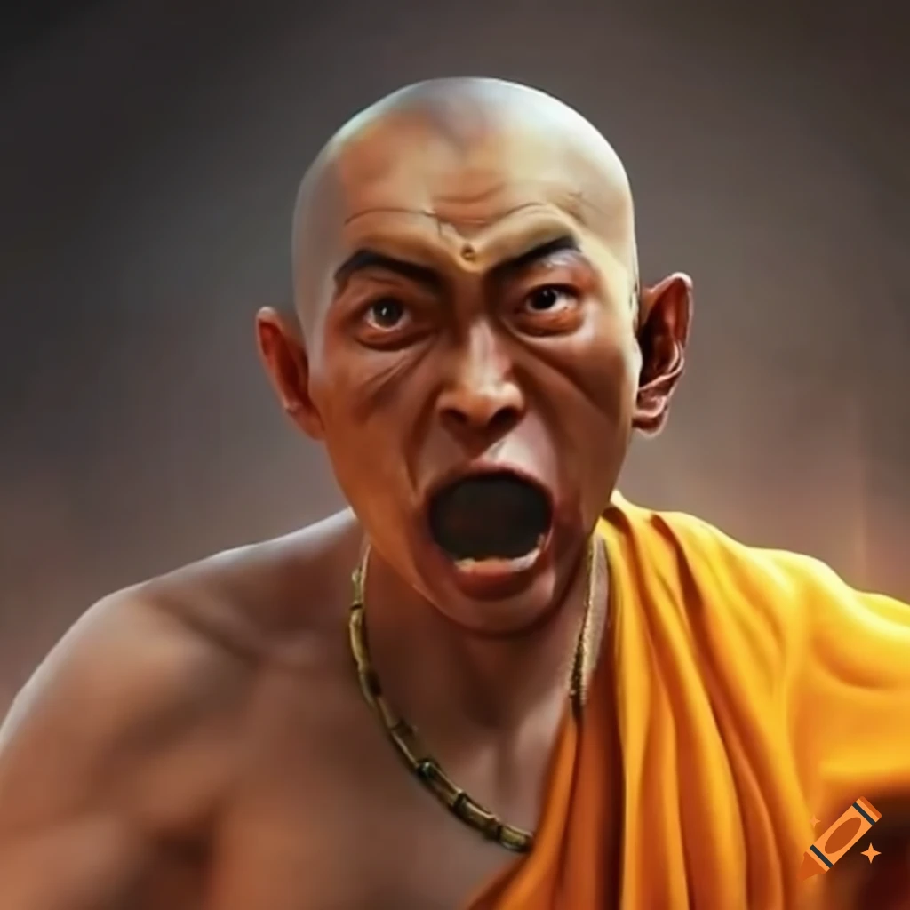Picture of a powerful shaolin monk on Craiyon