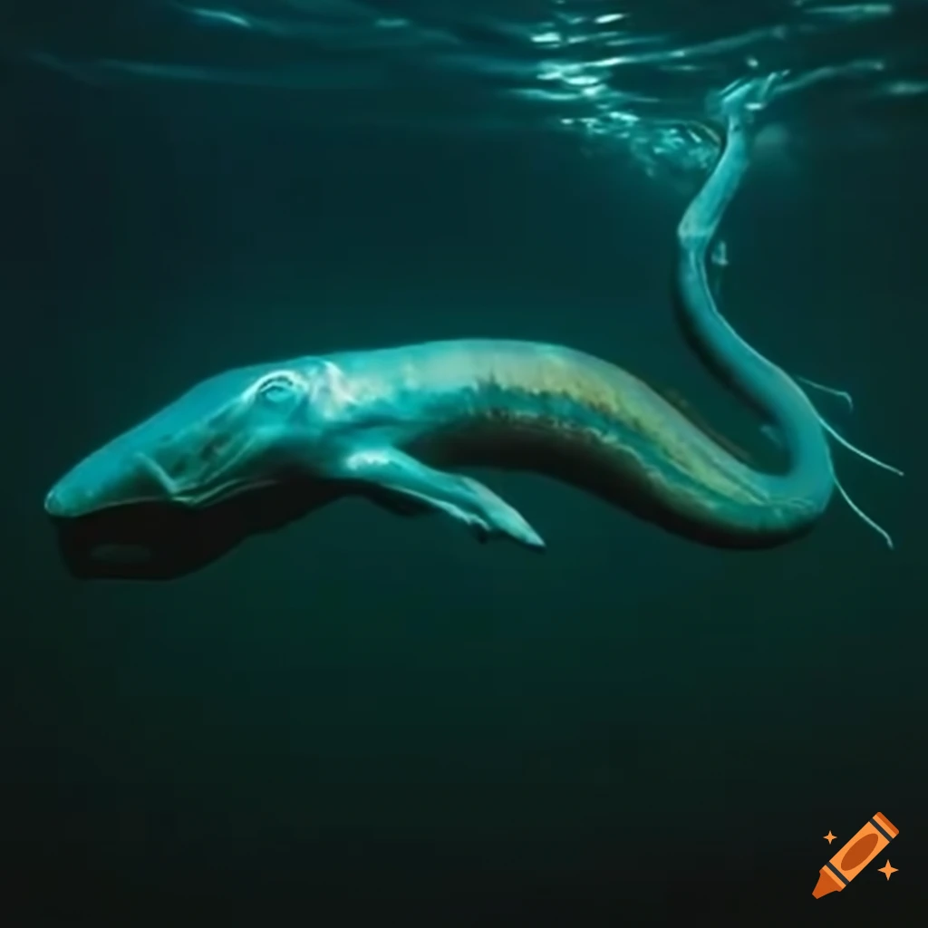 Streamline Art Style Sea Monsters In The Atlantic Ocean On Craiyon