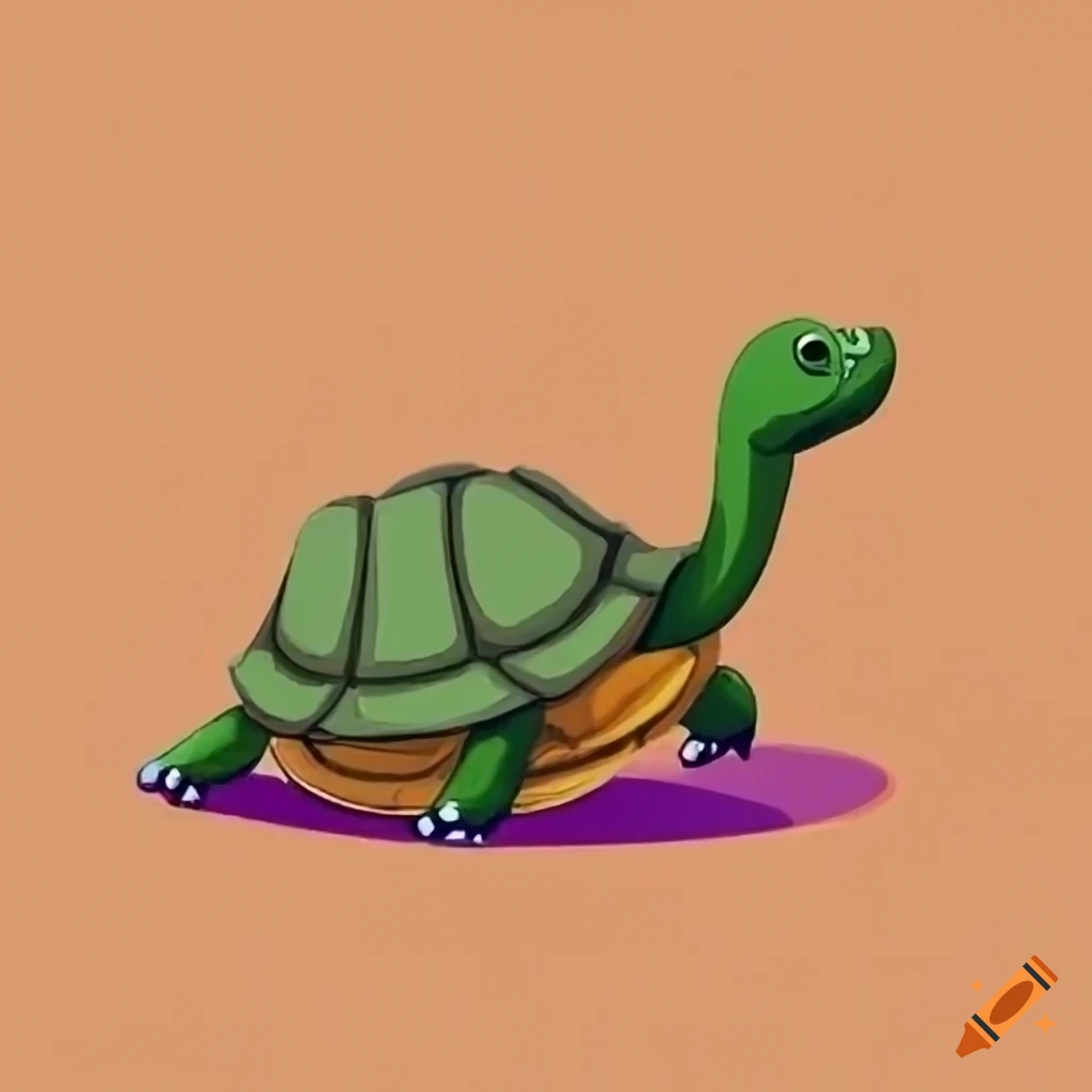 Cartoon tortoises running